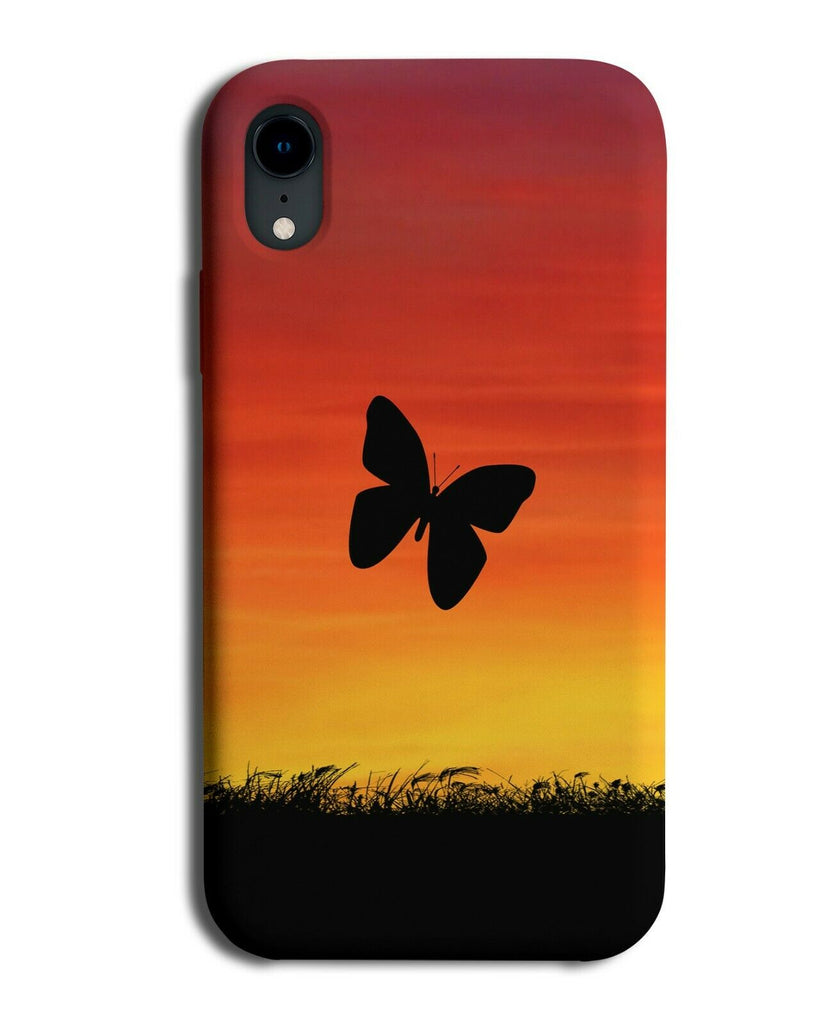 Butterfly Silhouette Phone Case Cover Butterflies Sunset Sunrise Photo i231