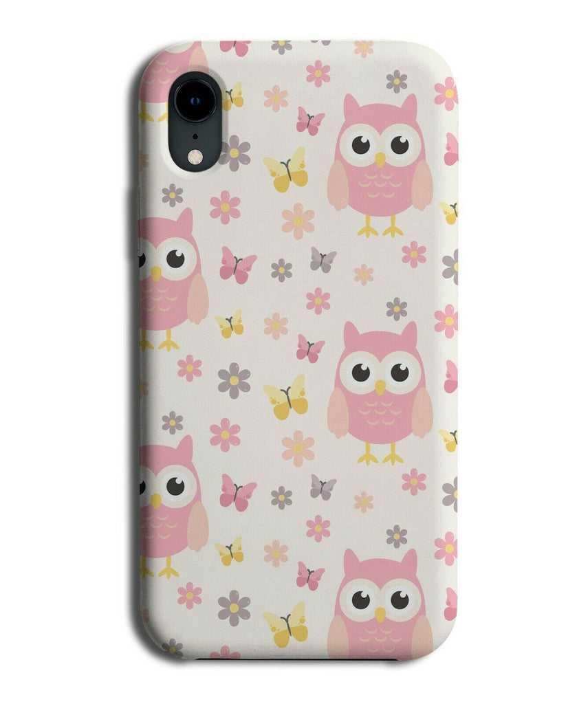 Kids Pink Owls Phone Case Cover Owl Stars Butterfly Butterflies Baby Night F023