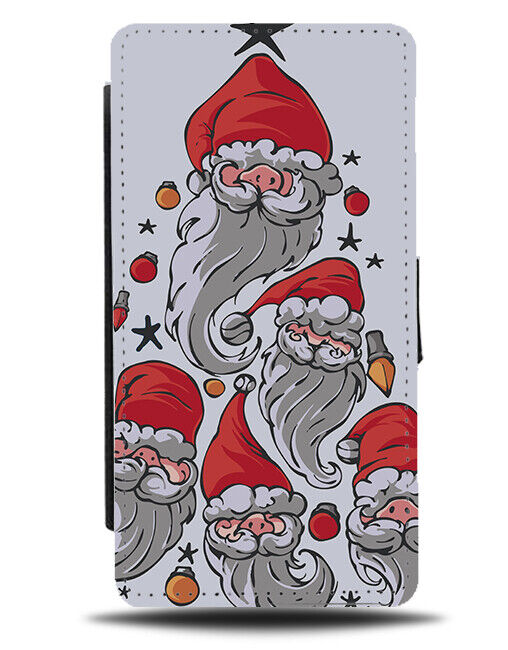 Funny Christmas Gnome Tree Tower Flip Wallet Case Gnomes Santa Faces Totem N749