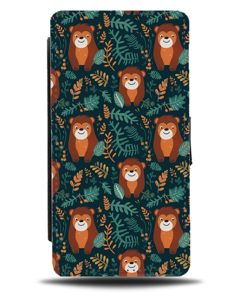 Kids Lion In The Jungle Pattern Flip Wallet Case Male Leaves Forrest Lions CG35
