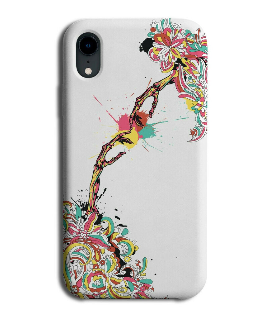Colourful Touching Hands Of The Gods Phone Case Cover Paint Splats Painting E299