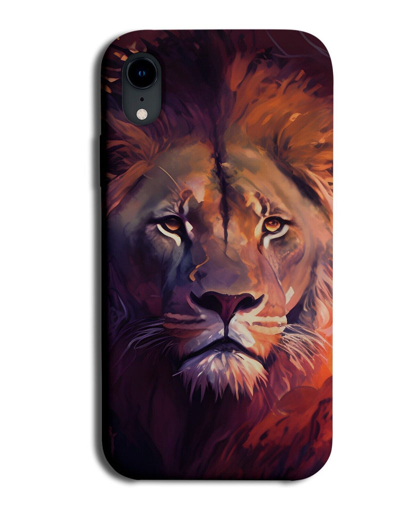 Simplistic Lion Face Painting Phone Case Cover Lions Head Animal African BF94
