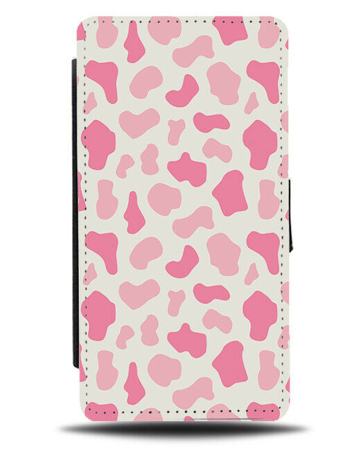 Pink Shades Cow Print Flip Wallet Case Cows Pattern Spots Shapes Animal F659