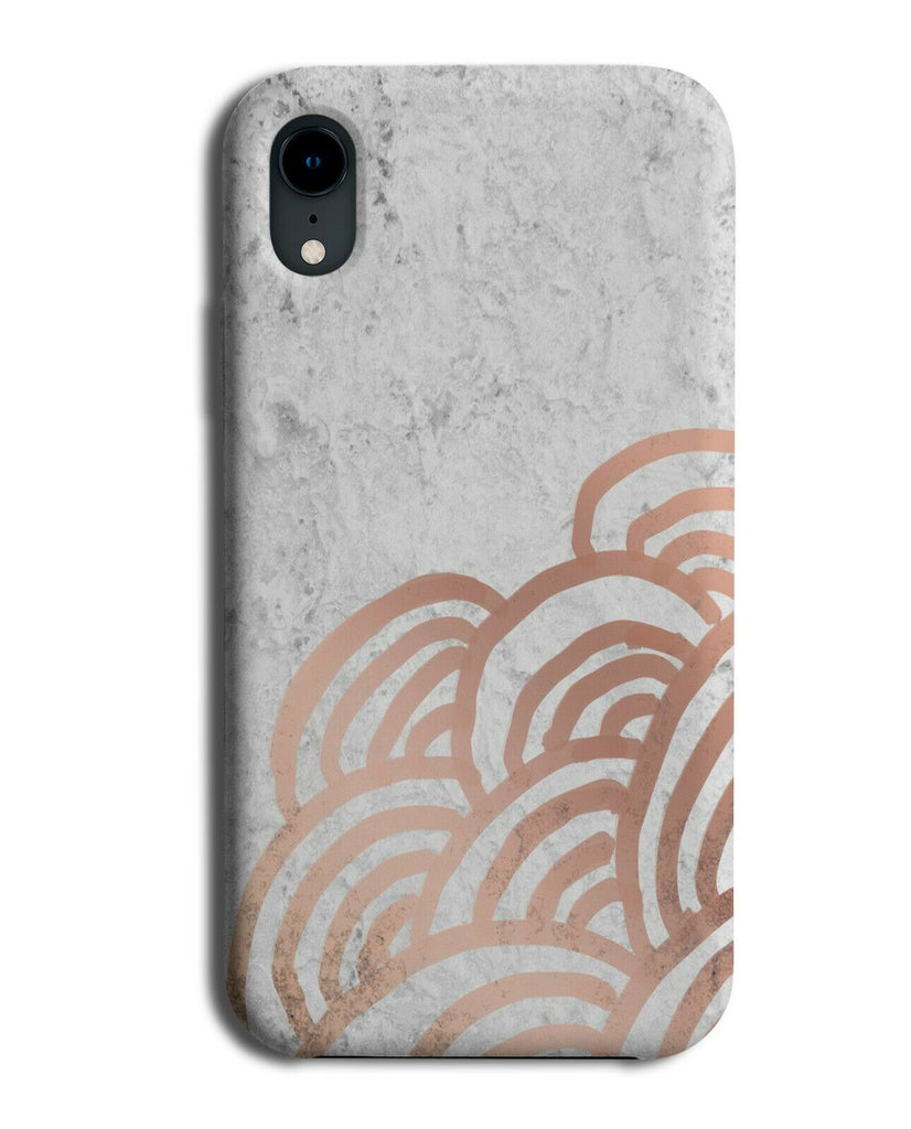 White Marble and Rose Gold Patterned Linings Phone Case Cover Curves G332