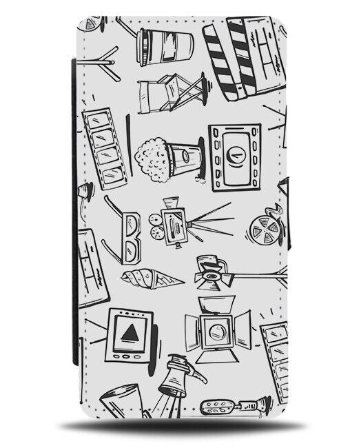Movie Director Pattern Flip Wallet Case Directing Movies Buff Film Films K791