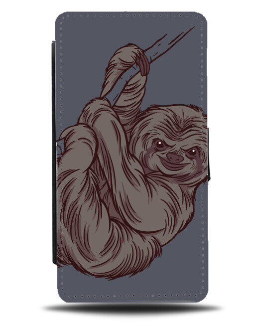 Sloth Sketch Design Flip Wallet Case Sloths Sketched Drawing Picture Hairy K287