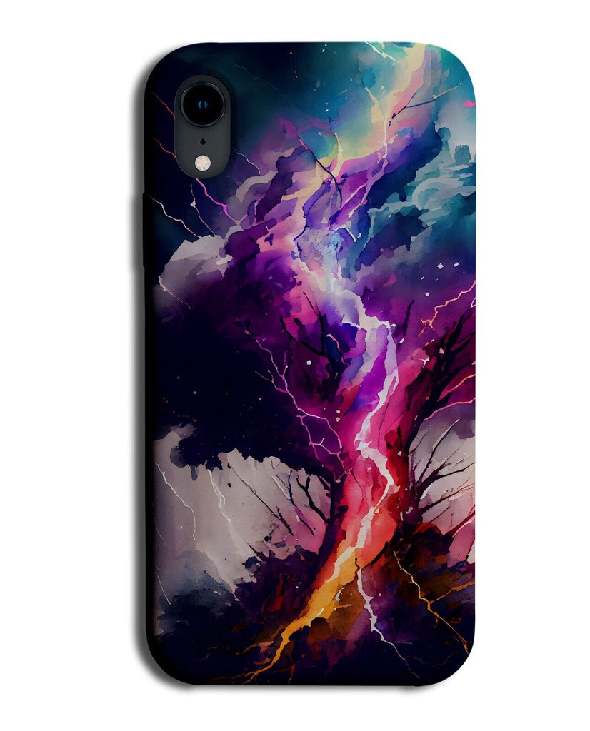 Strike Of Lightning From Sky Phone Case Cover Thunder God Colourful Storm Q783E