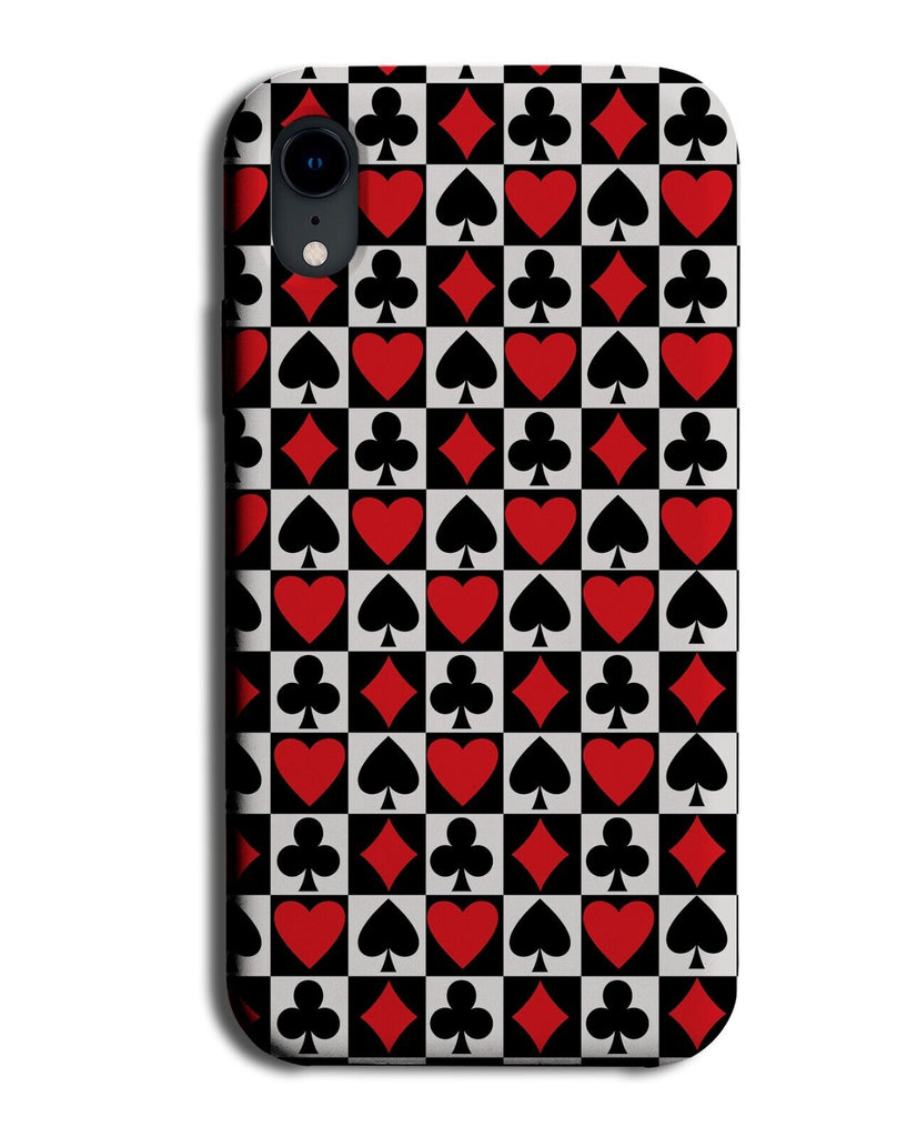Playing Cards Pattern Phone Case Cover Symbol Symbols Red Black Casino Card DD61