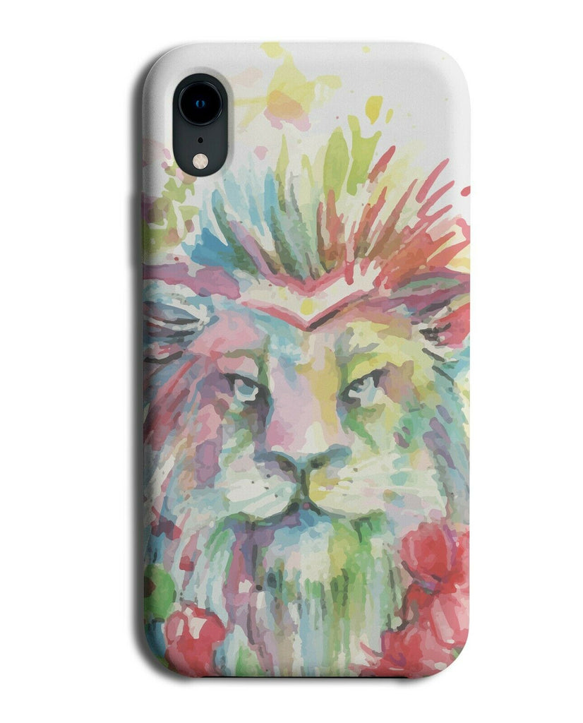 Lion Watercolour Oil Painting Phone Case Cover Lions Animal Artwork Art E411