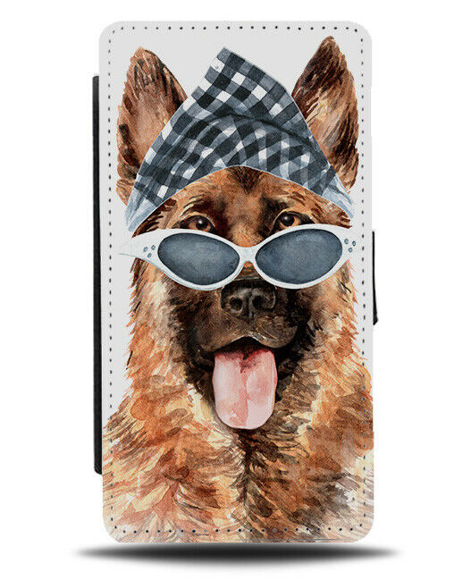 German Shepherd Flip Wallet Case Fancy Dress Costume Portrait Photo K710