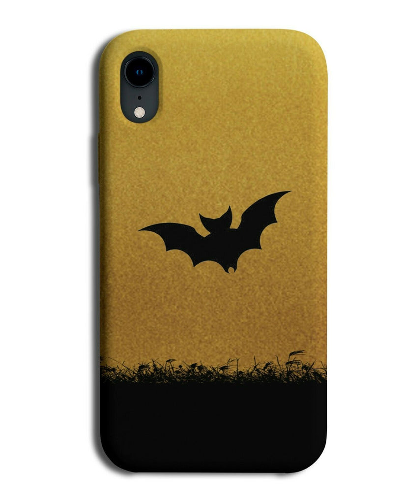 Bats Silhouette Phone Case Cover Bat Gold Golden Black Coloured H980
