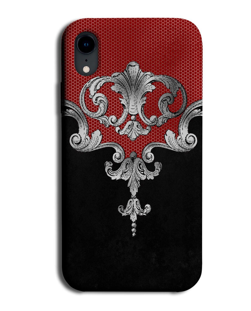 Red and Black Gothic Design Phone Case Cover Goth Vintage Old Looking Dark Q638a