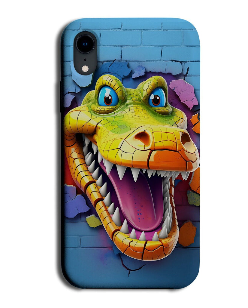 Alligator Novelty Style Phone Case Cover Alligators Croc Face Head Through DC93