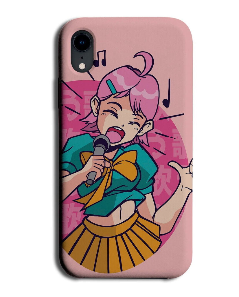 Girl Anime Karaoke Singer Phone Case Cover Japanese Girls Female Comic Pink P455