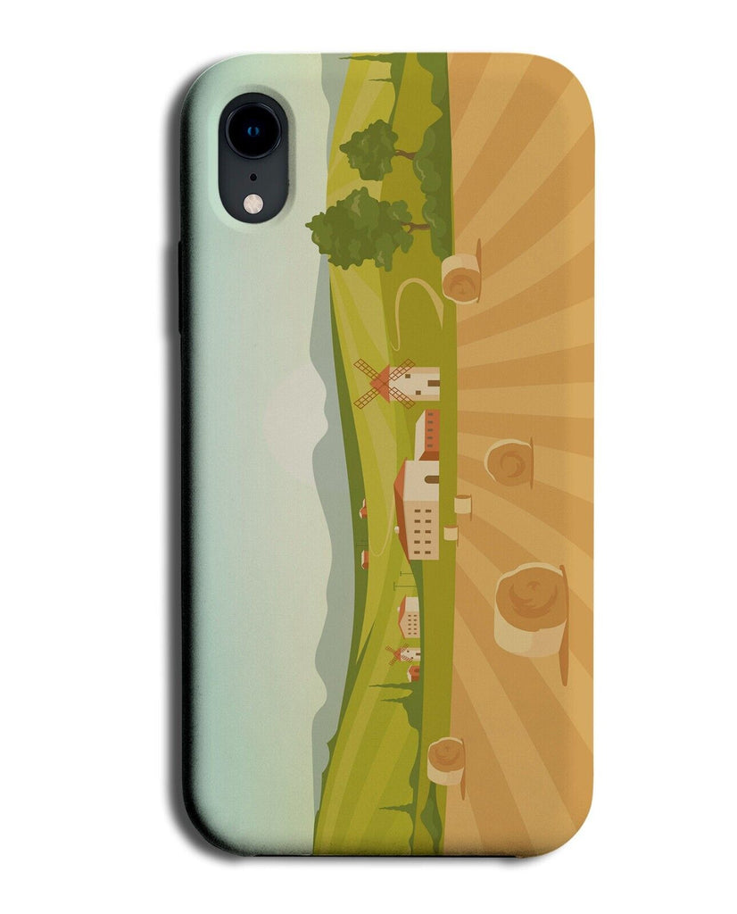 Countryside Farm Phone Case Cover Hay Bale Bales Country Field Barn Barns Q661