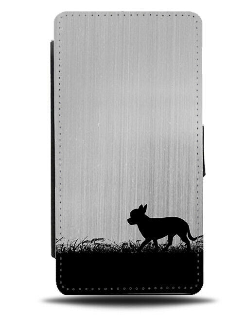 Chihuahua Flip Cover Wallet Phone Case Chihuahuas Silver Coloured Grey i141