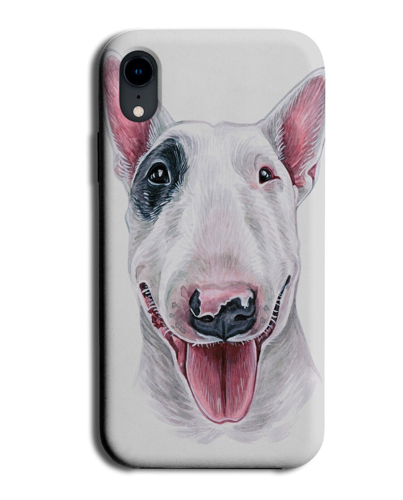 White Bull Terrier Face Phone Case Cover Bulls Funny Picture Photo Dog Dogs BA28