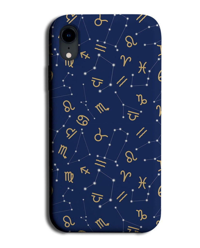 Zodiac Symbols Pattern Phone Case Cover Symbol Icon Icons Gold Night Sky BF24