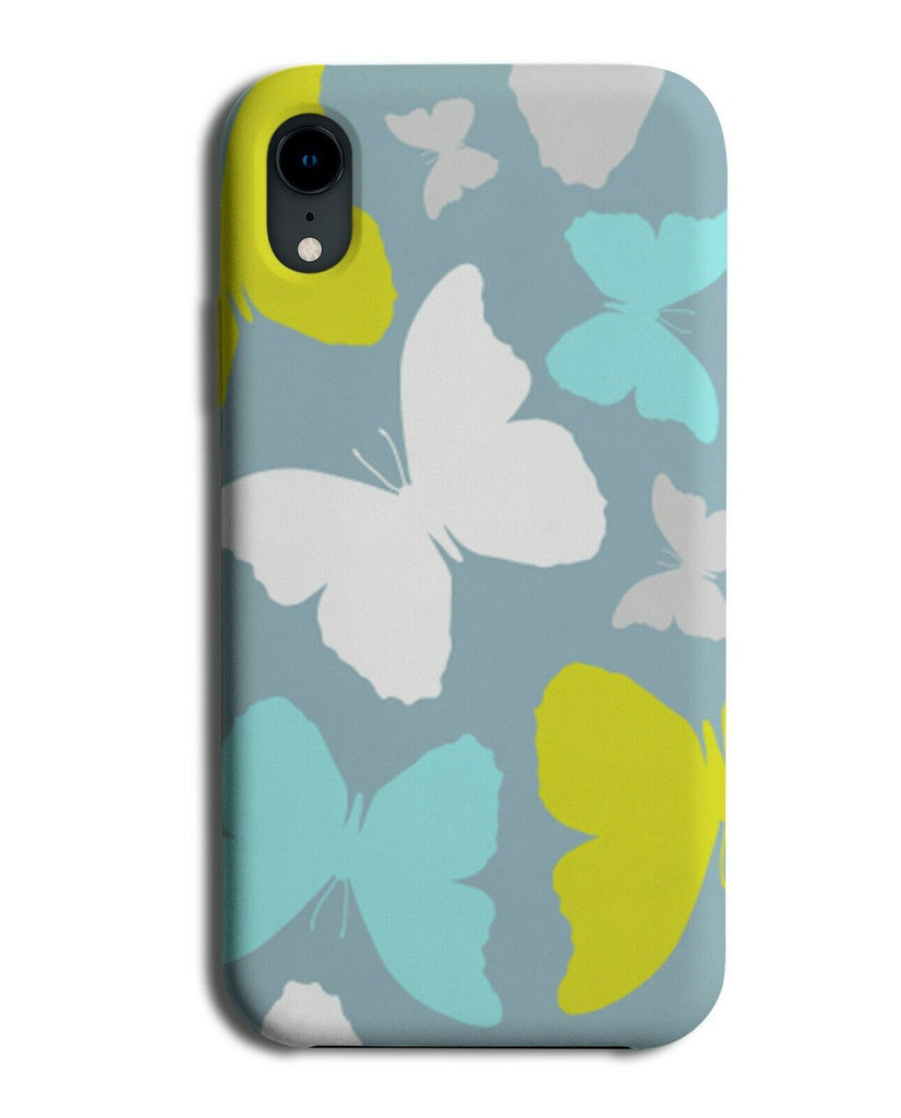 Dark Blue Subtle Butterfly Phone Case Cover Butterflies Silhouette E914