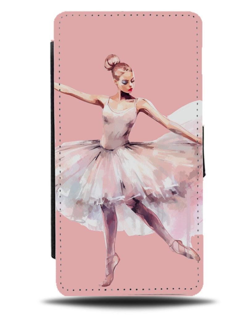 Ballet Dancer Flip Wallet Case Dancing Pink Tutu Pose Gift Woman Girl CY33