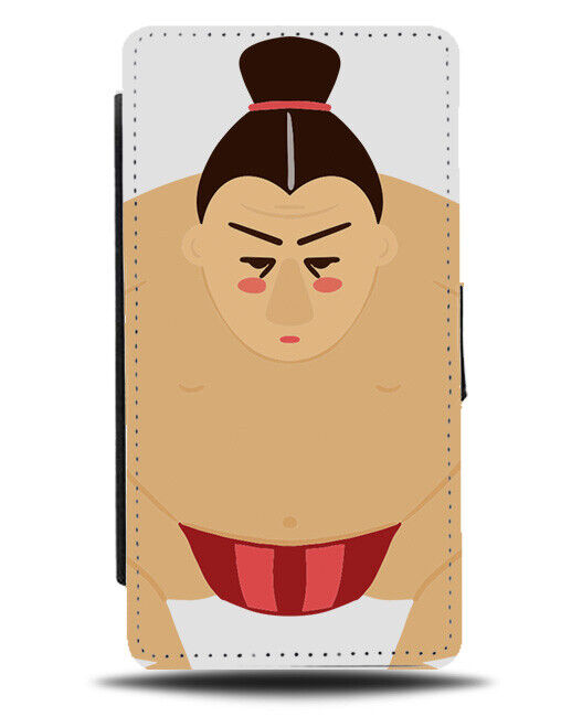 Sumo Wrestler Cartoon Flip Wallet Case Fat Large Sumos Wrestlers Japanese J655