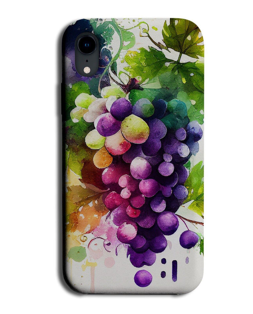 Watercolour Purple Grapes Artwork Phone Case Cover Art Painting Print Fruit Q914