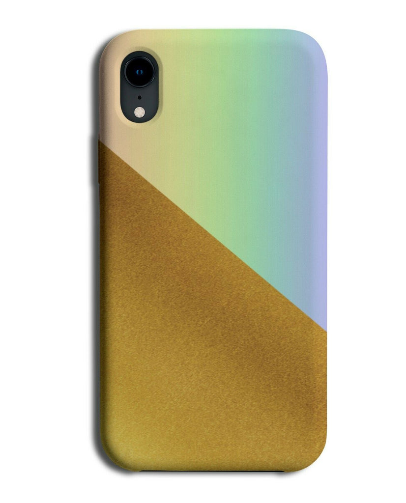 Rainbow Coloured And Gold Phone Case Cover Colourful Kids Novelty Golden i398