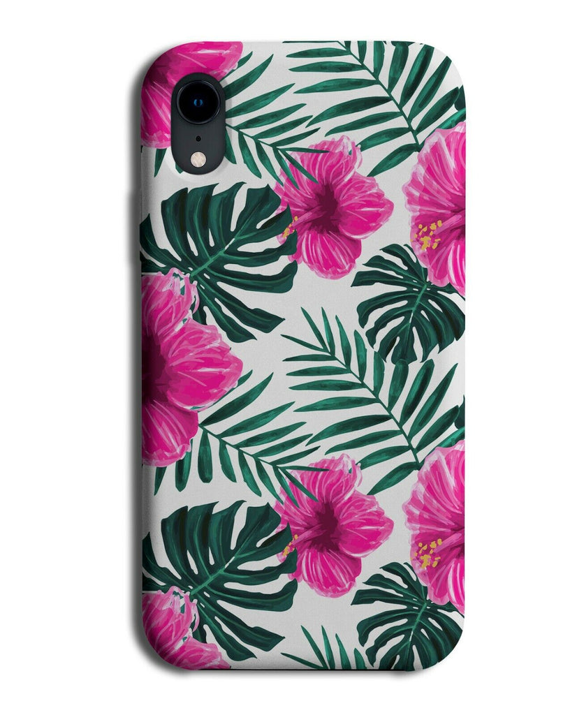 Pink Lilies and Palm Trees Flip Wallet Case Lily Tree Branch Branches E695