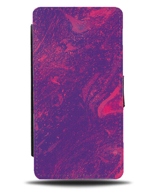Dark Red and Purple Swirls and Drips Flip Wallet Case Liquid Effect Print N008