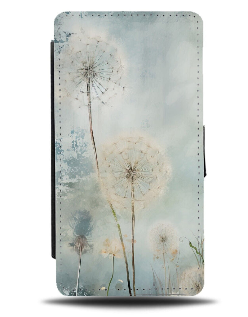 Dandelions Shabby Chic Style Flip Wallet Case Dandelion Shab Old Vintage CZ96