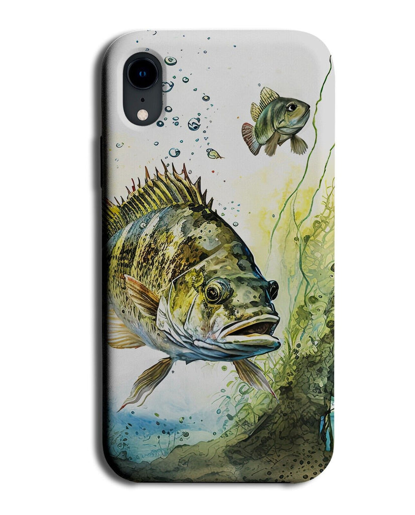 Watercolor Fishing Phone Case Cover Watercolour Art Fish Fisherman Painting AN36