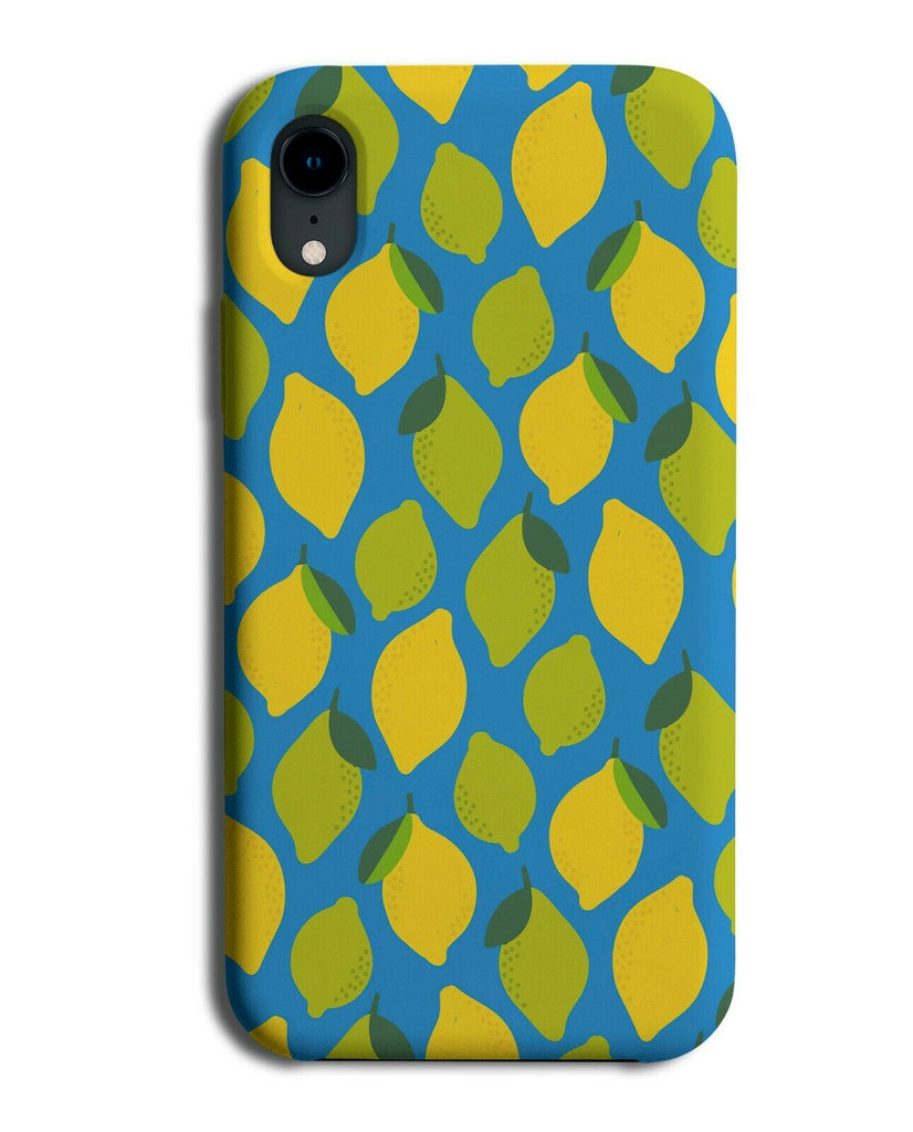 Lemon and Lime Retro Print Phone Case Cover Pattern Limes Lemons Fruit F064