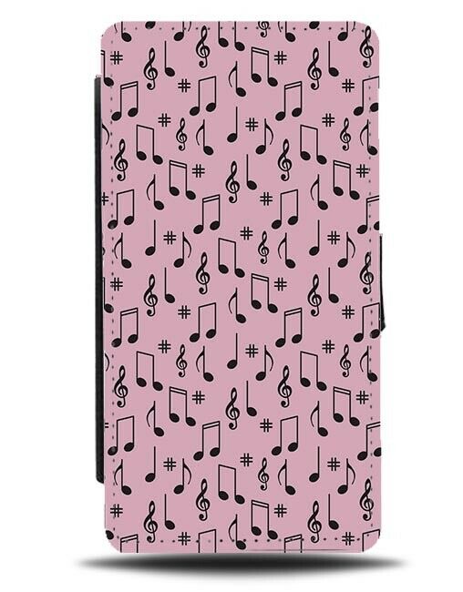Music Notes Pattern Flip Wallet Case Note Musical Writing Logos Picture H300