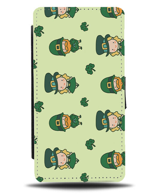 Irish Leprechaun Flip Wallet Case Ireland St Patricks Day Theme Style E602