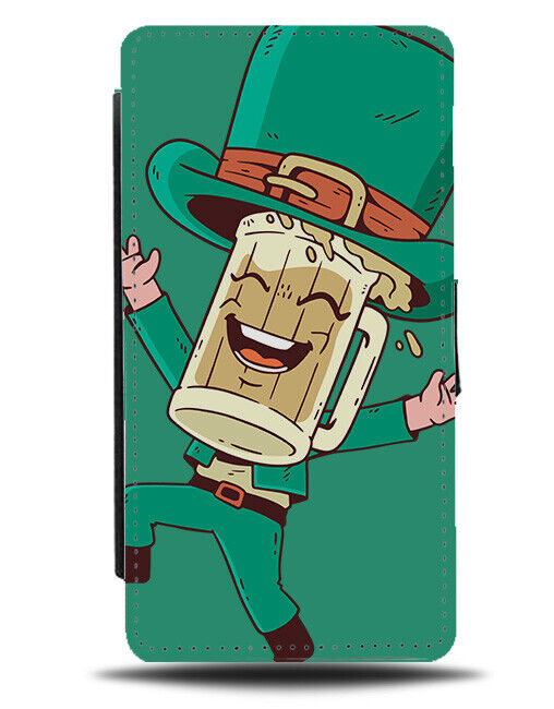 Cartoon Pint Of Beer Man Flip Wallet Case Face Head Jugs Stein Irish Gnome J612
