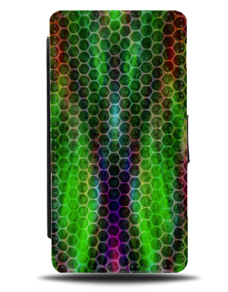 Snake Skin Print Design Flip Wallet Case Printed Skins Scales Reptiles AB33