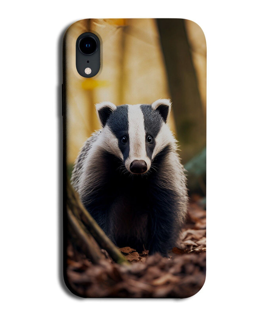 Wild Badger Photograph Phone Case Cover Photo Picture Badgers Woods Nature DB14