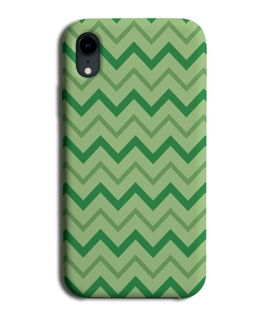 Zig Zag Green Lines Phone Case Cover ZigZag Jagged Stripes Pattern Design G414