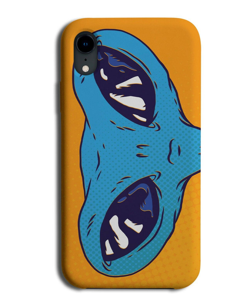 Large Blue Alien Head Phone Case Cover Aliens Eyes Big Large Eyes Funny i961