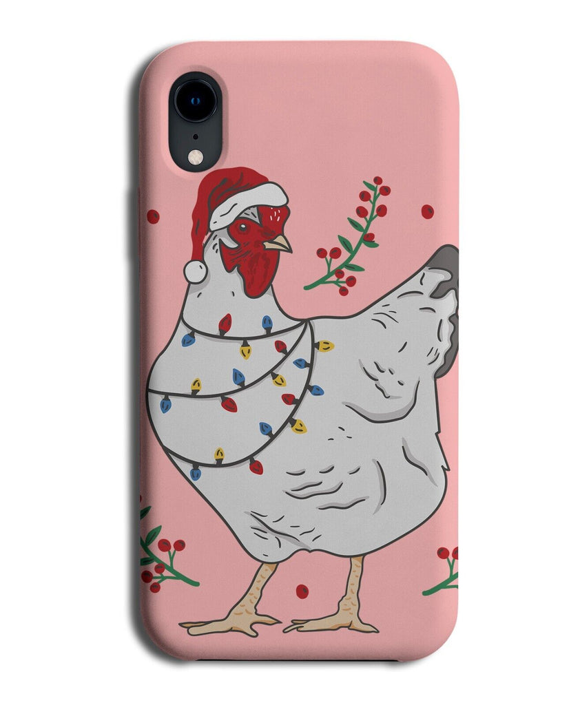Christmas Chicken Phone Case Cover Chickens Lights Tree Decorations Decor N696