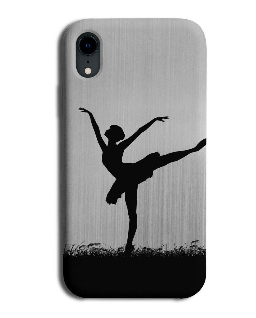 Ballet Silhouette Phone Case Cover Ballerina Dancer Silver Grey Coloured i689