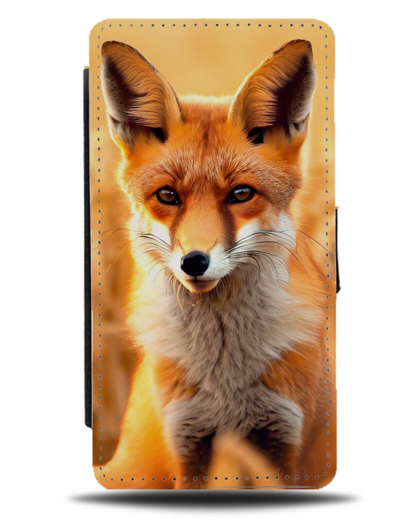 Fox In Wheat Field Flip Wallet Case Foxs Foxes Photograph Photo Picture DA30