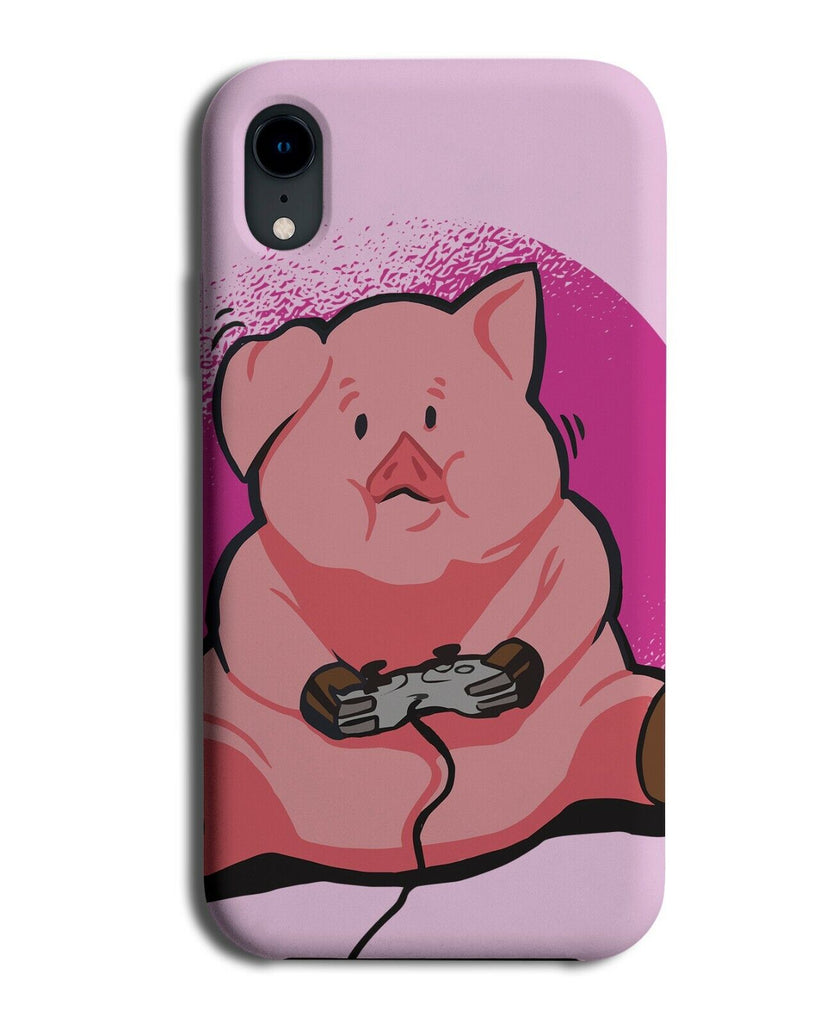 Fat Piggy Gamer Phone Case Cover Fatty Chubby Gaming Pigs Pig Lazy Boys J421