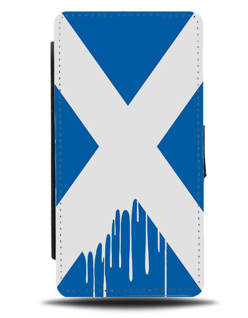 Dripping St Andrews Flag Flip Cover Wallet Phone Case Scotland Scottish si527