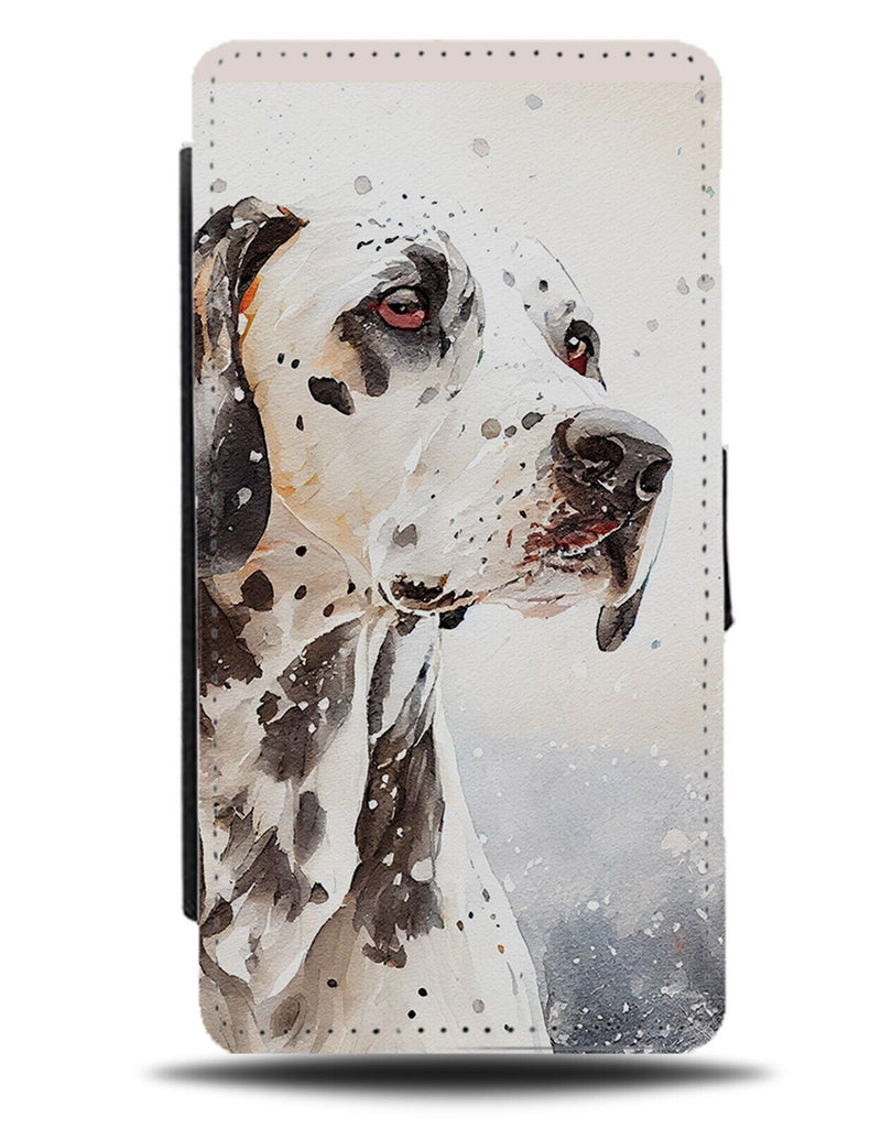 Dalmatian In Snow Flip Wallet Case Snowing Snowy Bulldogs Dog Dalmatians BA93