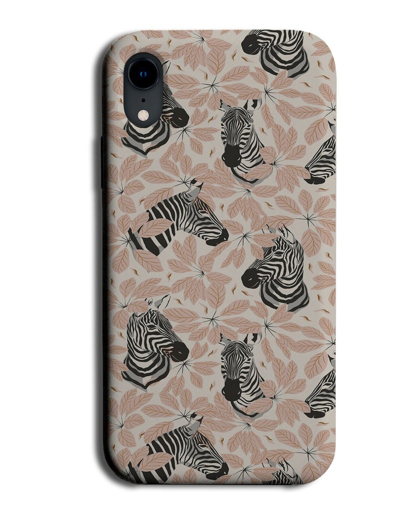 Retro Floral Zebra Faces Phone Case Cover Pattern Zebras Head Heads Flowers CD14