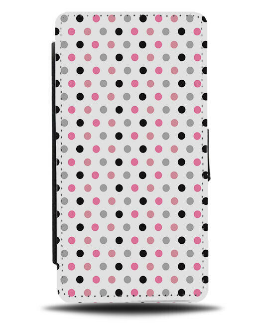 Womens Stylish Polka Dot Flip Wallet Case Pattern Circles Dots Dotty E851