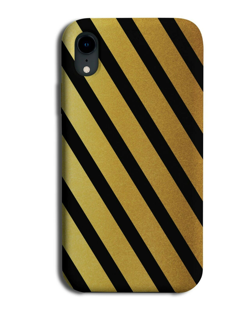 Gold & Black Pink Striped Phone Case Cover Coloured Stripes Golden Novelty i894