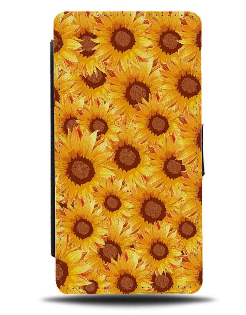 Sunflowers Pattern Flip Wallet Case Sunflower Design Novelty Flower Floral CR07