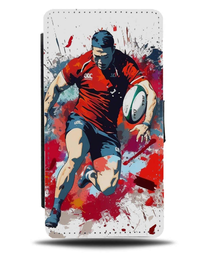 Rugby Kicker Flip Wallet Case Kick Player Man Mens Team Male Kicking Ball DF58